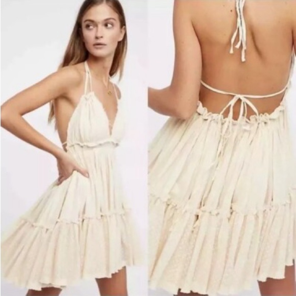 Free People Mini Bohemian Halter Dress
